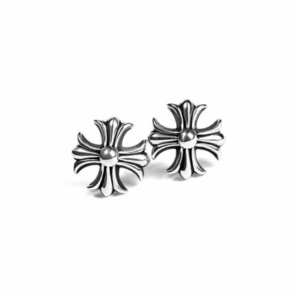 chrome hearts stud earrings sterling silver luxury jewelry