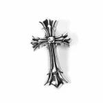 chrome hearts cross necklace silver double cross pendant